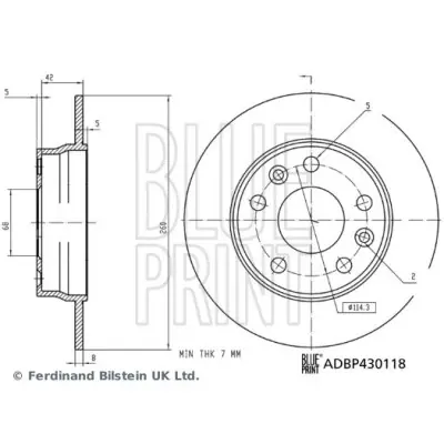 Disco de freno BLUEPRINT ADBP430118 Novedad
